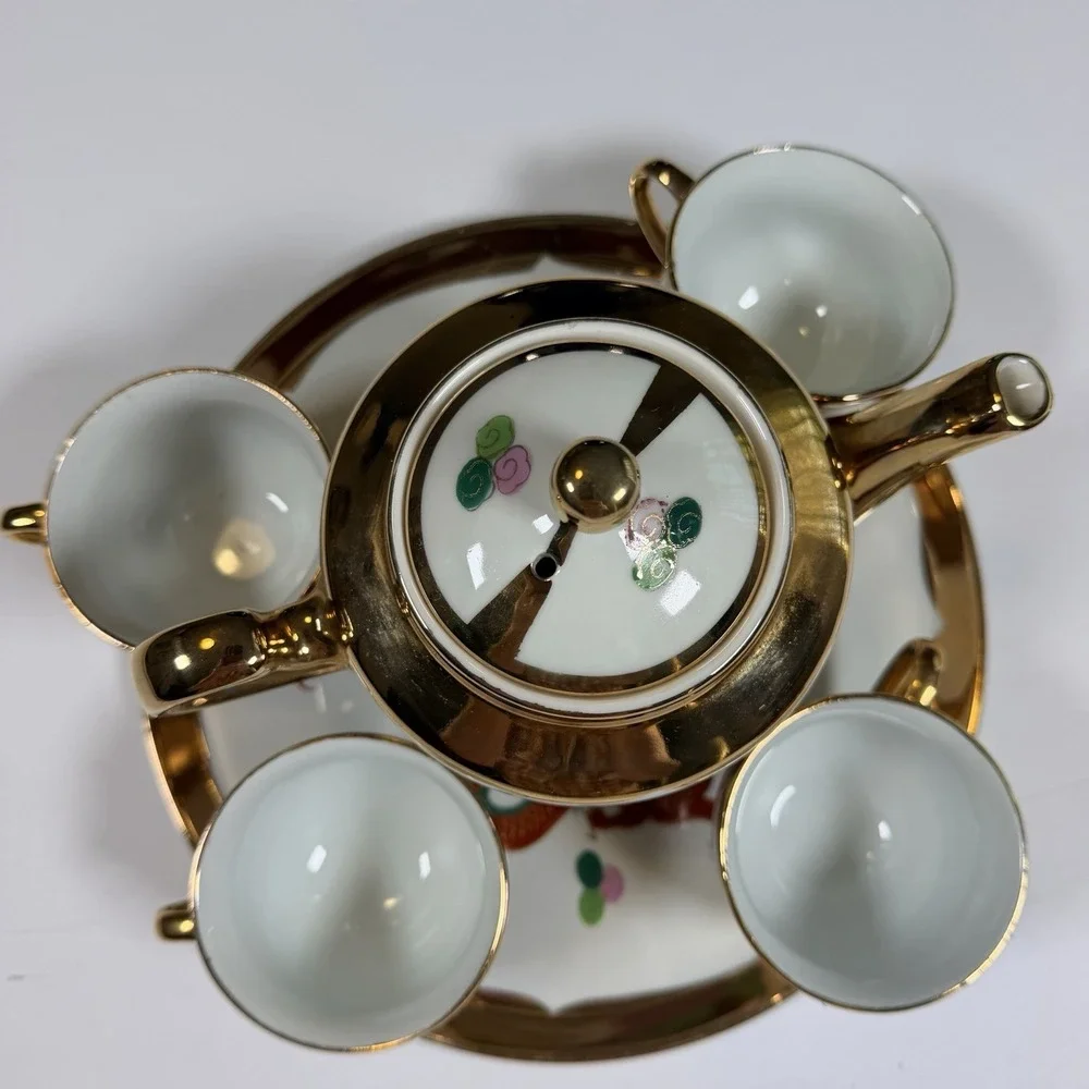 SS39 Old Circa Mid-Century Chinese a Set of 6 Porcelain Tea Sets Well Preserved